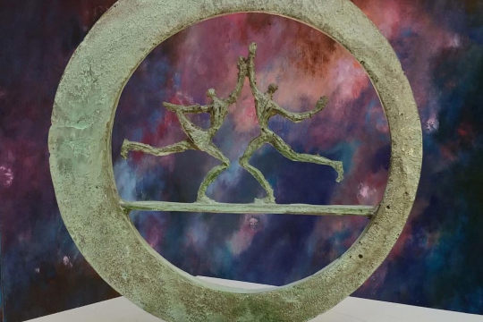 Z CYKLU DYSCYPLINY OLIMPIJSKIE ŁYŻWIARSTWO FIGUROWE, 2001, brąz