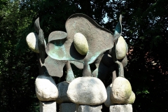 A CONVERSATION OF STONES, 1994, granite, bronze