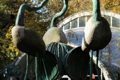 CRANES, 1992, granite, bronze