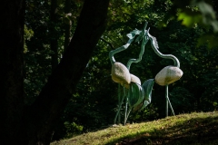 CRANES, 1992, granite, bronze
