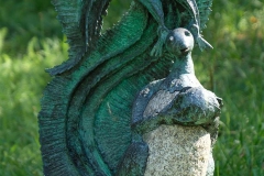 SQUIRREL, 1991, granite, bronze