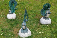 SQUIRRELS, 1991, granite, bronze