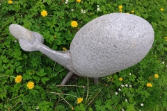 SHEEP, 1990, granite, aluminium
