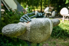 PERCUSSIONIST, 2004, granite, bronze, fragment