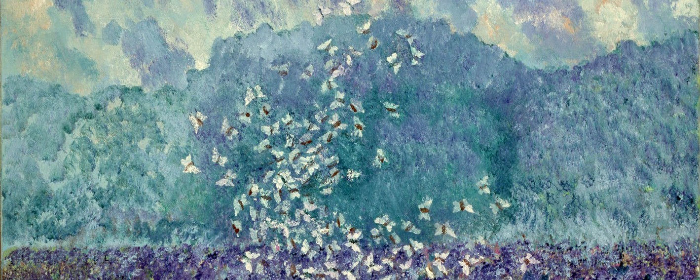 BUTTERFLIES ABOVE THE CABBAGE FIELD, oil on canvas