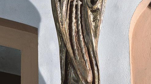 SCULPTURE OF THE BLESSED SIMON OF LIPNICA, 1978, polychromed wood, Nowy Sącz Zawada