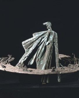 MAQUETTE OF THE STANISŁAW WYSPIAŃSKI MONUMENT, 1981, bronze, aluminium