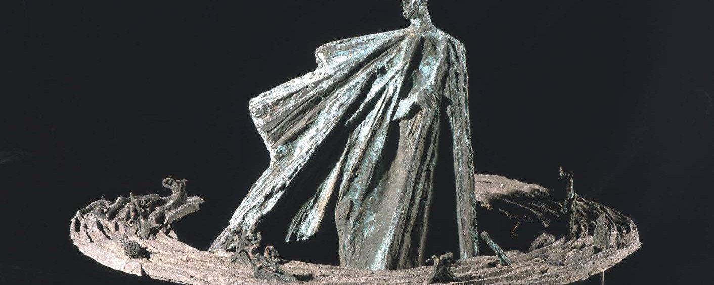 MAQUETTE OF THE STANISŁAW WYSPIAŃSKI MONUMENT, 1981, bronze, aluminium