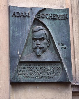 COMMEMORATIVE PLAQUE TO ADAM BOCHENEK, 1985, bronze, Cracow