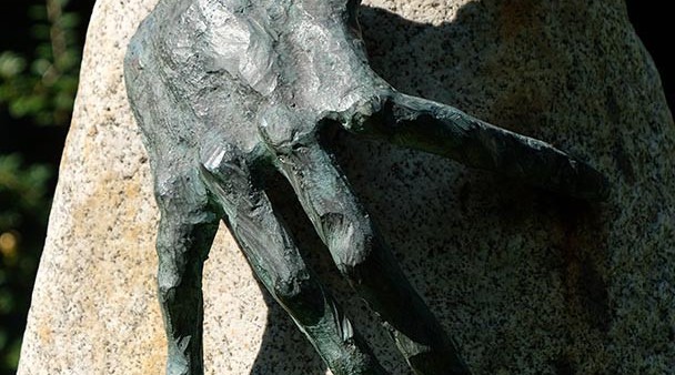CELLIST, 2004, granite, bronze